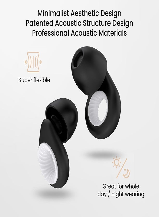 STEZHOU Ear Plugs for Noise Reduction, Reusable High Fidelity Earplugs for Concerts, Musicians, Motorcycles, Study, Parent, Party, Flights & Noise Sensitivity, 25-30dB Noise Cancelling Black White - Image 4